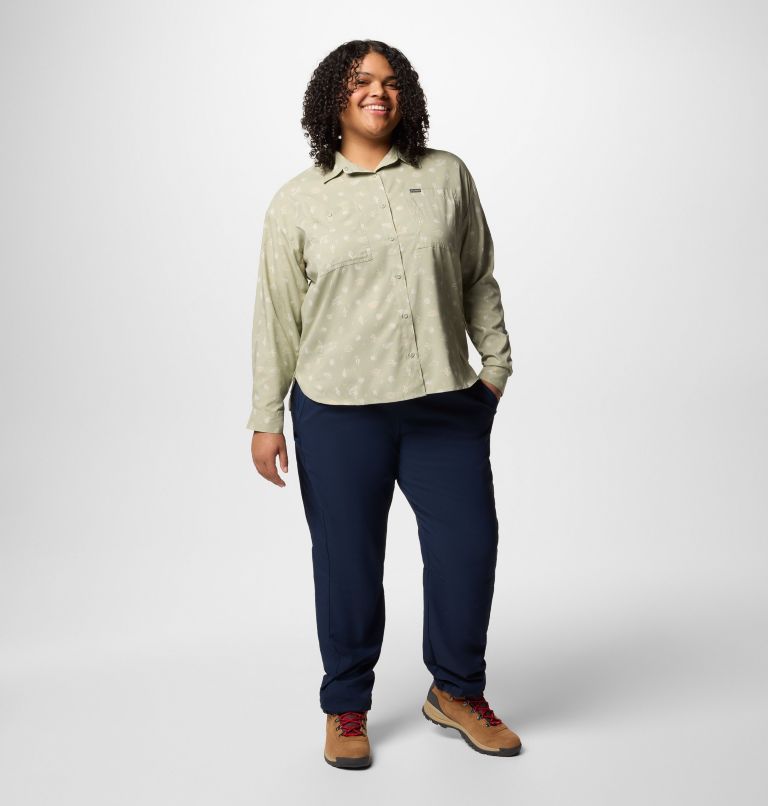 Women's Silver Ridge Utility Patterned Long Sleeve Shirt - Plus Size, Color: Safari Deserted, image 7