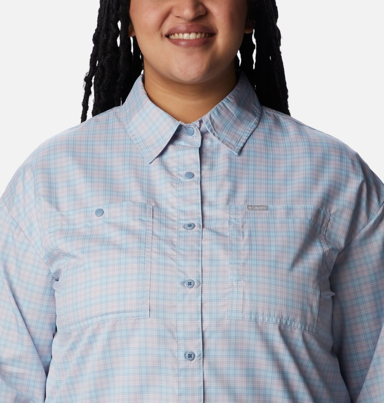 Women's Silver Ridge™ Utility Patterned Long Sleeve Shirt - Plus Size 4