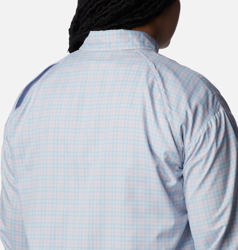 Silver Ridge Utility Patterned LS Shirt | 568 | 1X, Color: Purple Tint, Peak Plaid, image 5