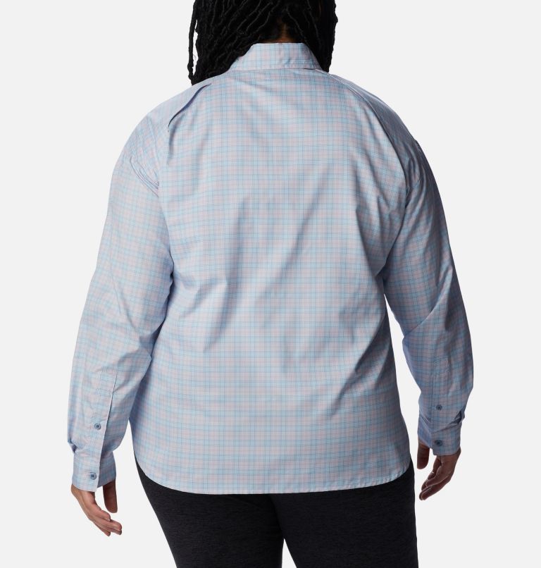 Silver Ridge Utility Patterned LS Shirt | 568 | 1X, Color: Purple Tint, Peak Plaid, image 2