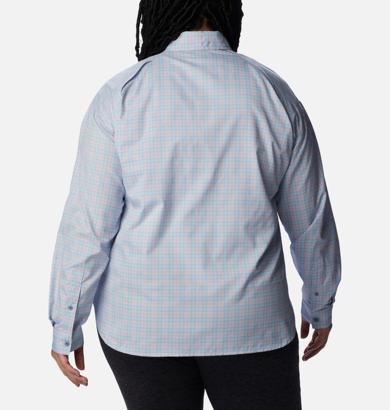 Women's Silver Ridge Utility Patterned Long Sleeve Shirt - Plus Size, Color: Purple Tint, Peak Plaid, image 2