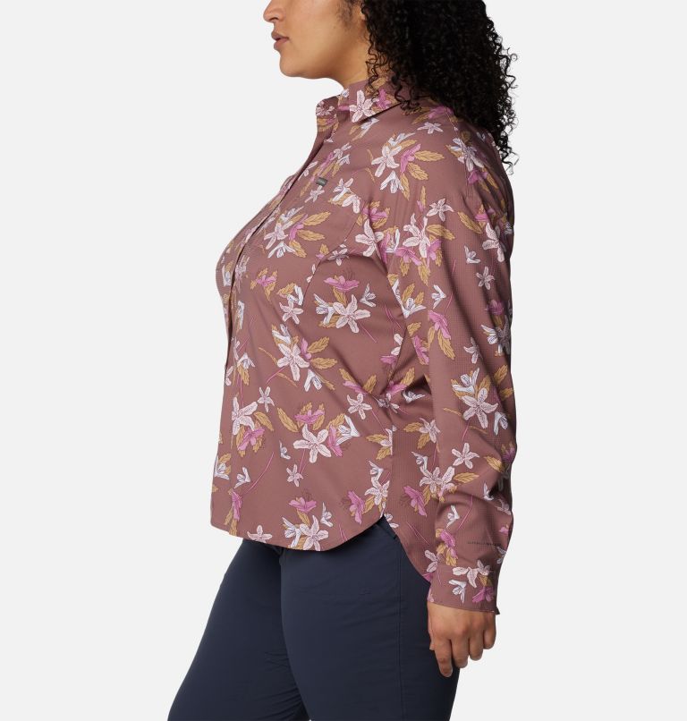 Chemise à manches longues avec motif Silver Ridge Utility Femme – Grandes tailles, Color: Fig Tiger Lilies, image 3