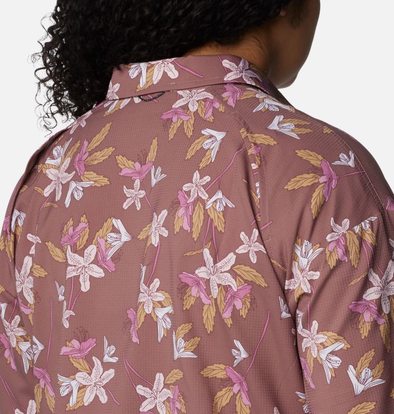 Chemise à manches longues avec motif Silver Ridge Utility Femme – Grandes tailles, Color: Fig Tiger Lilies, image 5