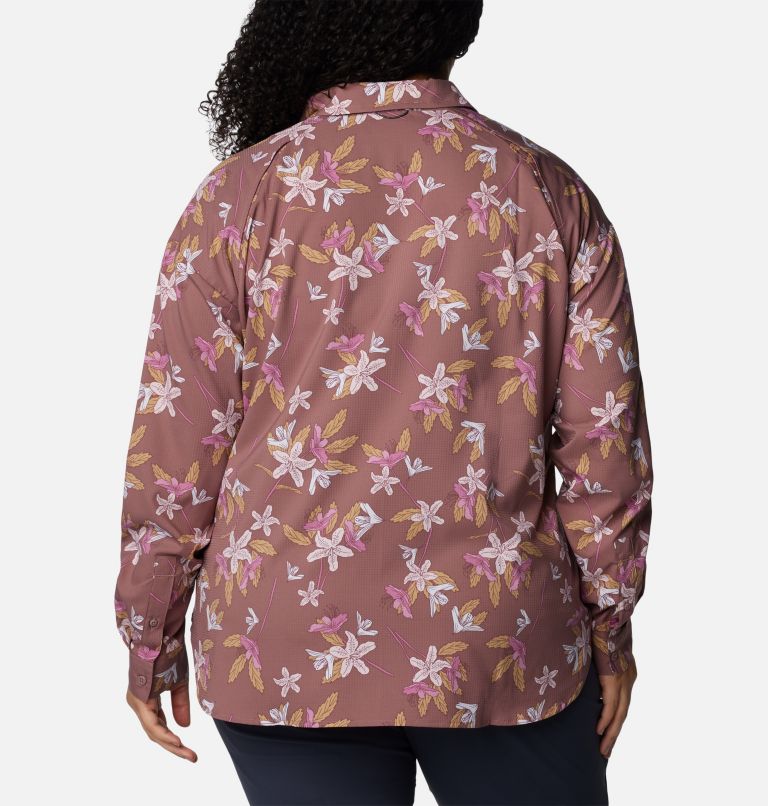 Chemise à manches longues avec motif Silver Ridge Utility Femme – Grandes tailles, Color: Fig Tiger Lilies, image 2