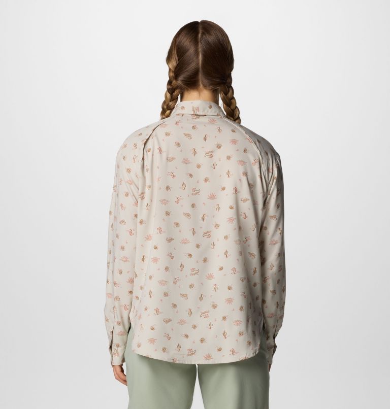 Women's Silver Ridge Utility Patterned Long Sleeve Shirt, Color: Dark Stone Deserted, image 2