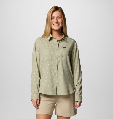 Women's Silver Ridge Utility Patterned Shirt, Color: Safari Deserted, image 1