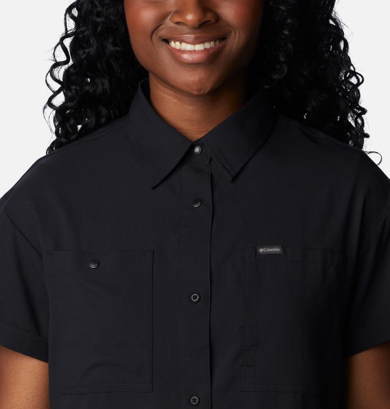 Women's Silver Ridge Utility Short Sleeve Shirt, Color: Black, image 4