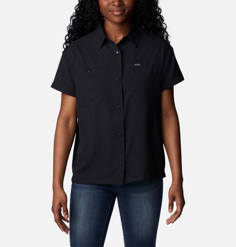 Women's Silver Ridge Utility Short Sleeve Shirt, Color: Black, image 1