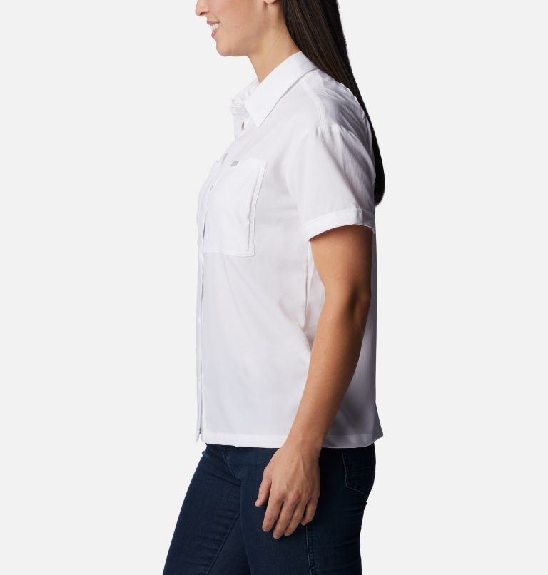 Thumbnail: Women's Silver Ridge Utility Short Sleeve Shirt, Color: White, image 3