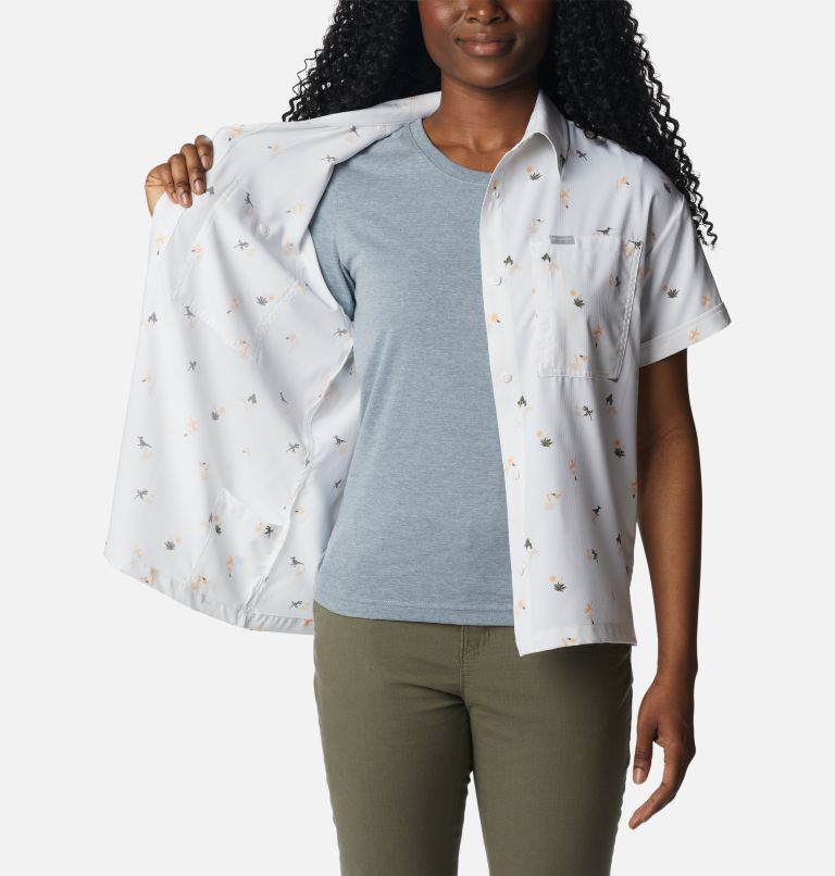 Women's Silver Ridge Utility Short Sleeve Shirt, Color: White, Baja Blitz, image 5