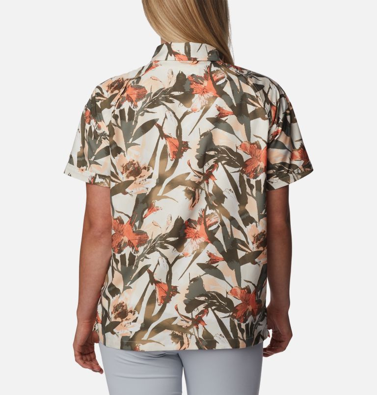 Women's Silver Ridge Utility Short Sleeve Shirt, Color: Chalk, Floriculture, image 2