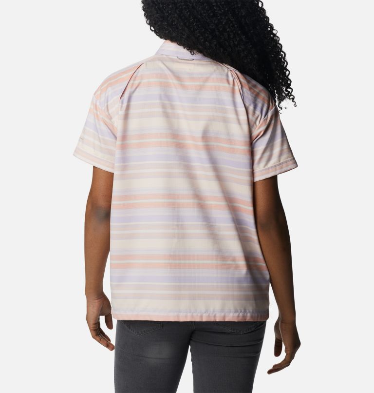 Thumbnail: Women's Silver Ridge Utility Short Sleeve Shirt, Color: Peach, Painted Hills Stripe, image 2