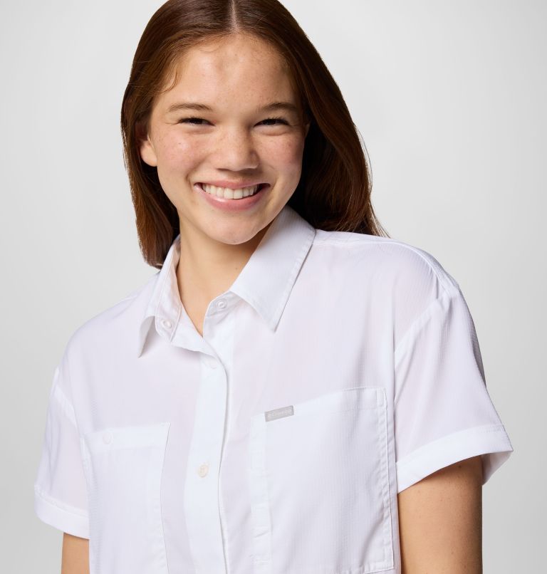 Women's Silver Ridge Utility Short Sleeve Shirt, Color: White, image 4
