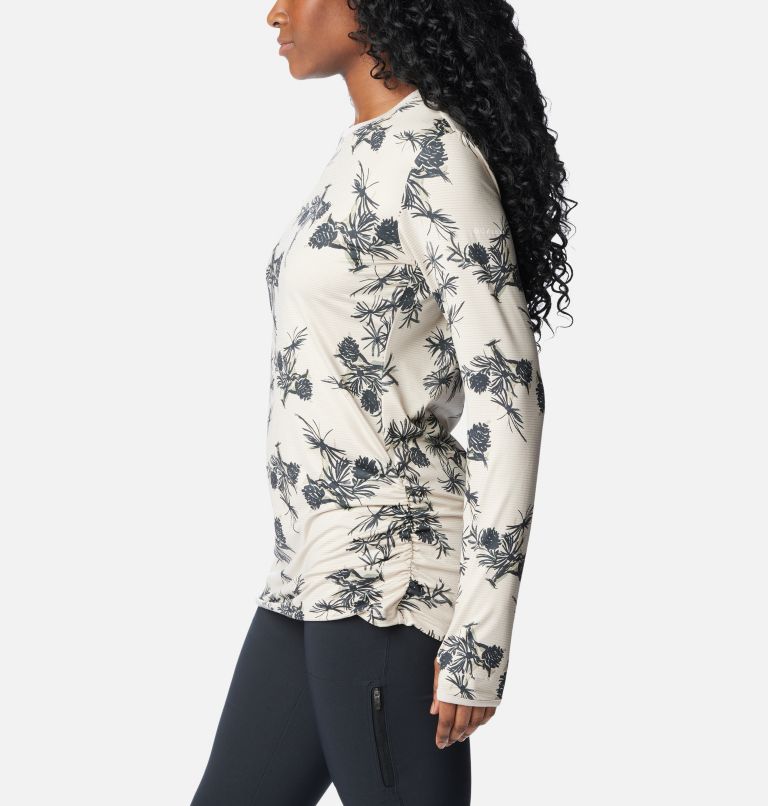 Women's Leslie Falls Long Sleeve Technical T-Shirt, Color: Dark Stone Pinecones, image 3