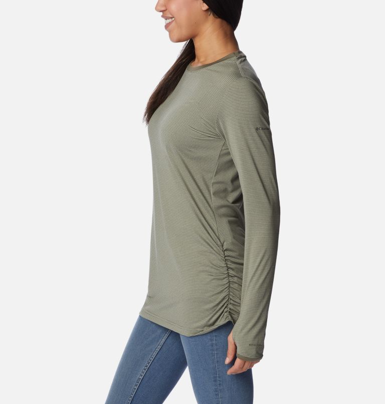 Women's Leslie Falls Long Sleeve Shirt, Color: Stone Green, image 3