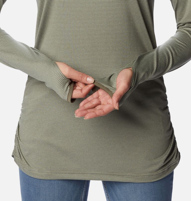Thumbnail: Women's Leslie Falls Long Sleeve Shirt, Color: Stone Green, image 6