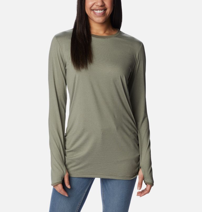 Thumbnail: Women's Leslie Falls Long Sleeve Shirt, Color: Stone Green, image 1