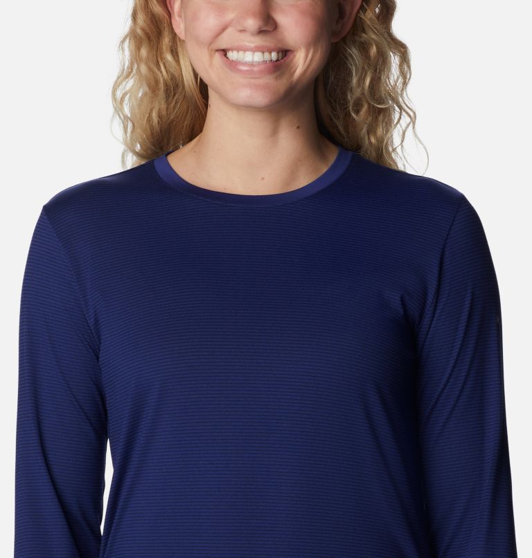 Women's Leslie Falls Long Sleeve Shirt, Color: Dark Sapphire, image 4