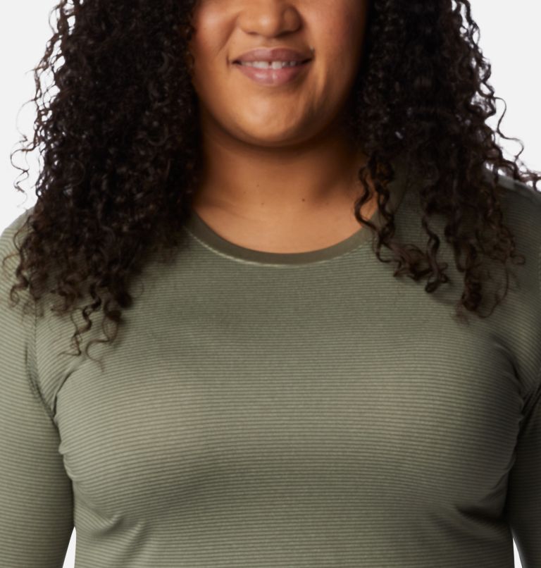 Women's Leslie Falls Long Sleeve Shirt - Plus Size, Color: Stone Green, image 4