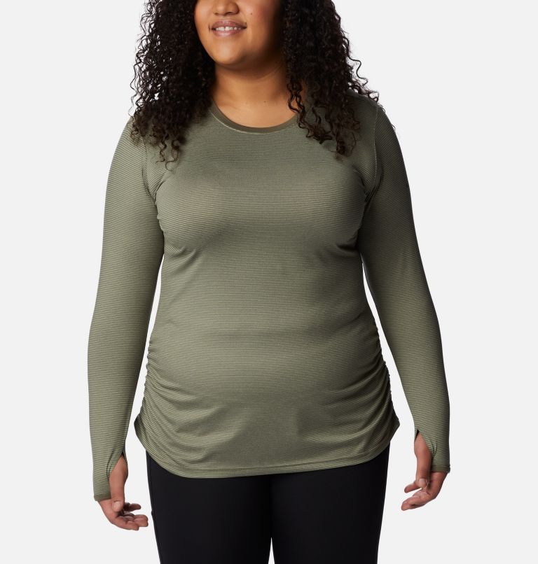 Women's Leslie Falls Long Sleeve Shirt - Plus Size, Color: Stone Green, image 1