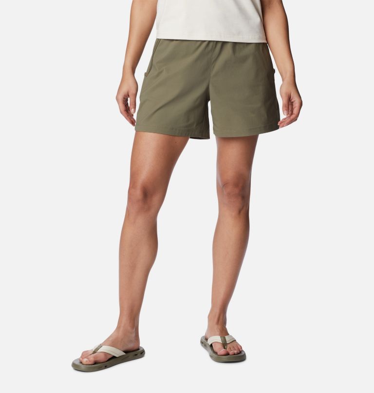 Women's Leslie Falls Shorts, Color: Stone Green, image 1