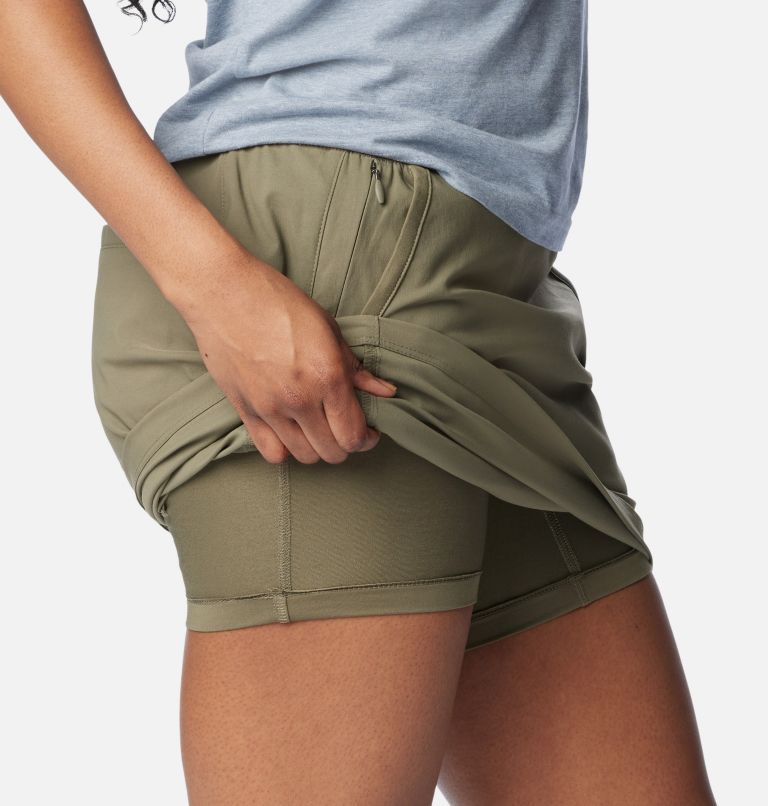 Women's Leslie Falls Skort, Color: Stone Green, image 6