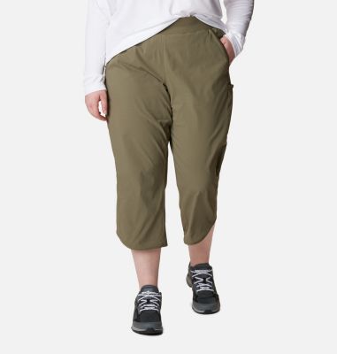 Columbia Women’s XCO Beige Activewear Capris Pants Size 12 Polyester Blend