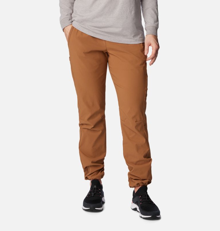 Camel Quilted Sweatpants, Pants