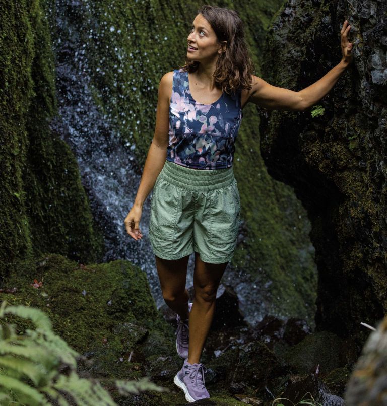 Women's Boundless Trek Tank, Color: Nocturnal, Impressions, image 8