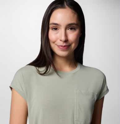 Women's Boundless Trek Technical T-Shirt, Color: Safari, image 8