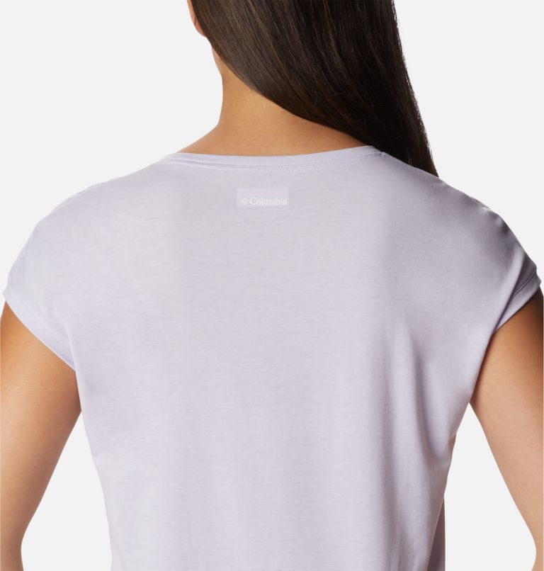 Thumbnail: Women's Boundless Trek Technical T-Shirt, Color: Purple Tint, image 5