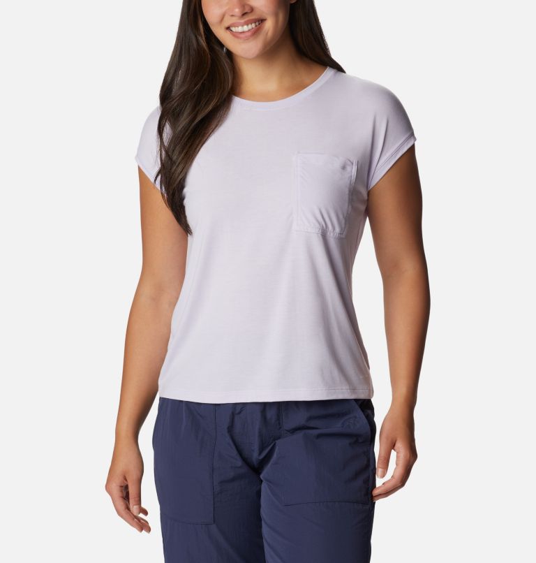 Thumbnail: Women's Boundless Trek T-Shirt, Color: Purple Tint, image 1