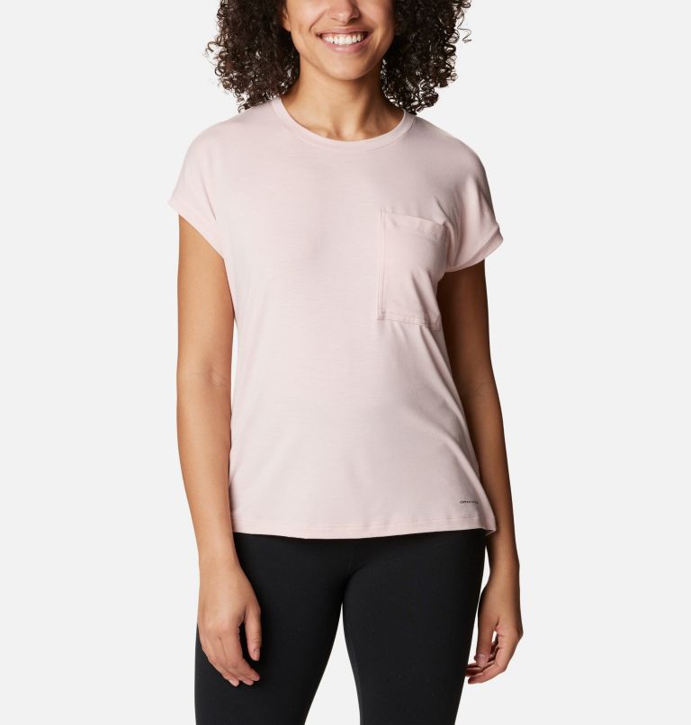 Thumbnail: Women's Boundless Trek Technical T-Shirt, Color: Dusty Pink, image 1
