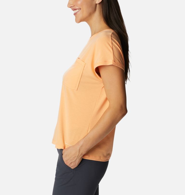 Women's Boundless Trek T-Shirt, Color: Peach, image 3