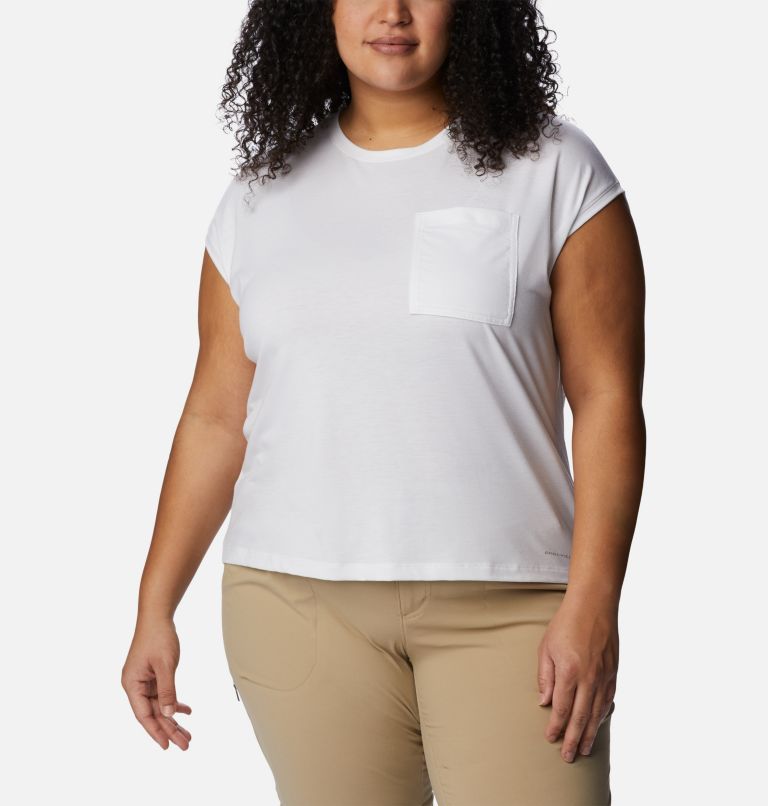 Thumbnail: Women’s Boundless Trek T-Shirt - Plus Size, Color: White, image 1