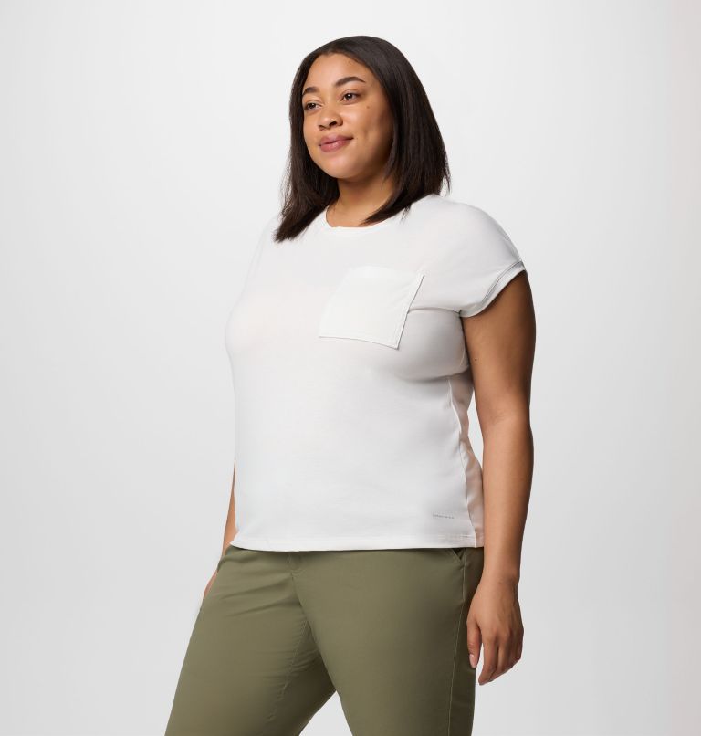 Women's Boundless Trek T-Shirt - Plus Size, Color: Sea Salt, image 3