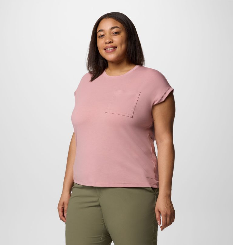 Women's Boundless Trek T-Shirt - Plus Size, Color: Eraser Pink, image 3
