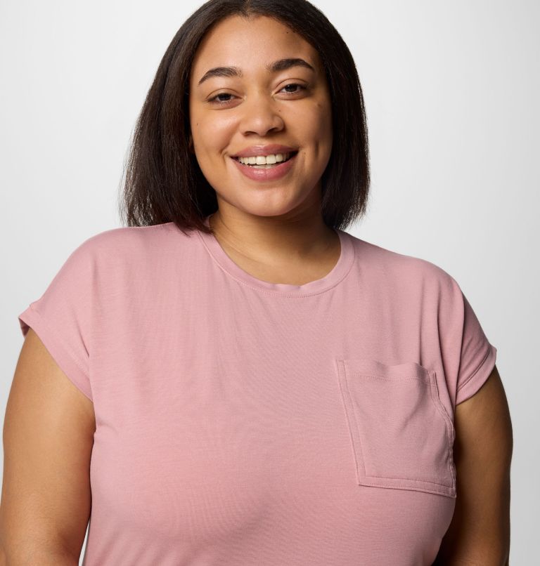 Women's Boundless Trek T-Shirt - Plus Size, Color: Eraser Pink, image 4