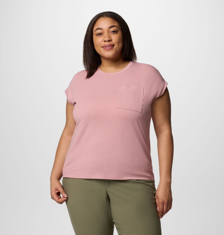 Women's Boundless Trek T-Shirt - Plus Size, Color: Eraser Pink, image 1