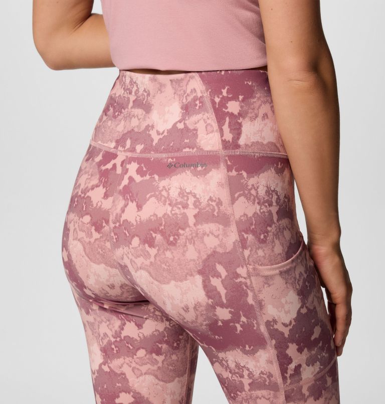Women's Boundless Trek Leggings, Color: Eraser Pink Deco Camo, image 5
