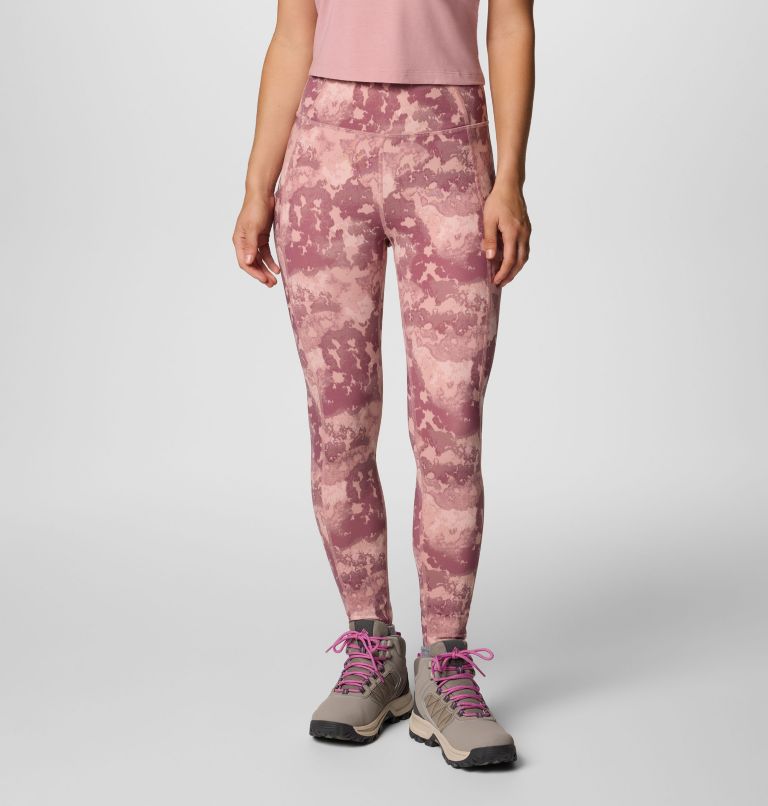 Women's Boundless Trek Leggings, Color: Eraser Pink Deco Camo, image 1
