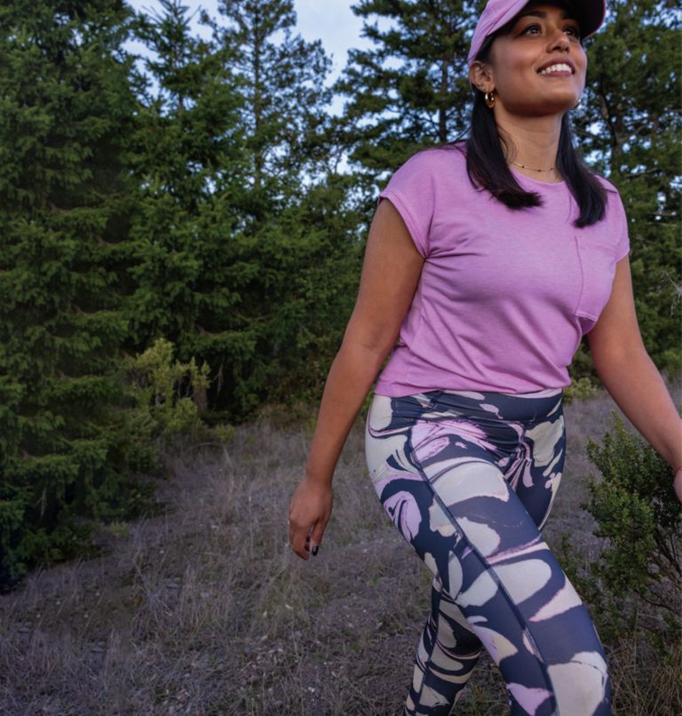 Women's Boundless Trek Leggings, Color: Nocturnal Eddies, image 6