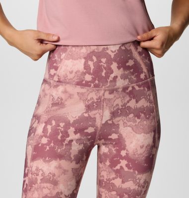 Women's Boundless Trek Leggings, Color: Eraser Pink Deco Camo, image 16