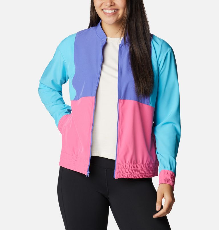 Women's Columbia Hike Jacket, Color: Wild Geranium, Purple Lotus, Atoll, image 5