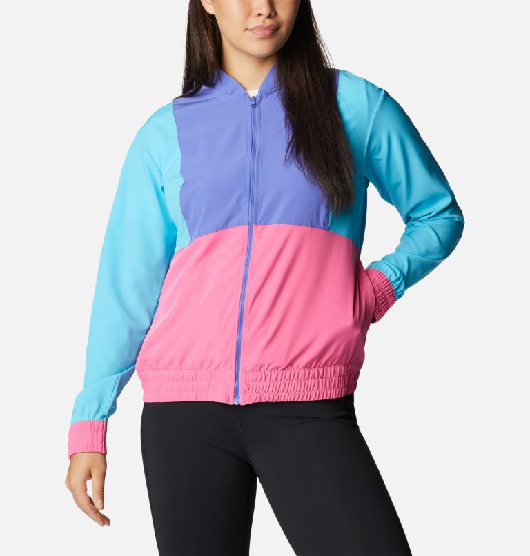 Women's Columbia Hike Jacket, Color: Wild Geranium, Purple Lotus, Atoll, image 1