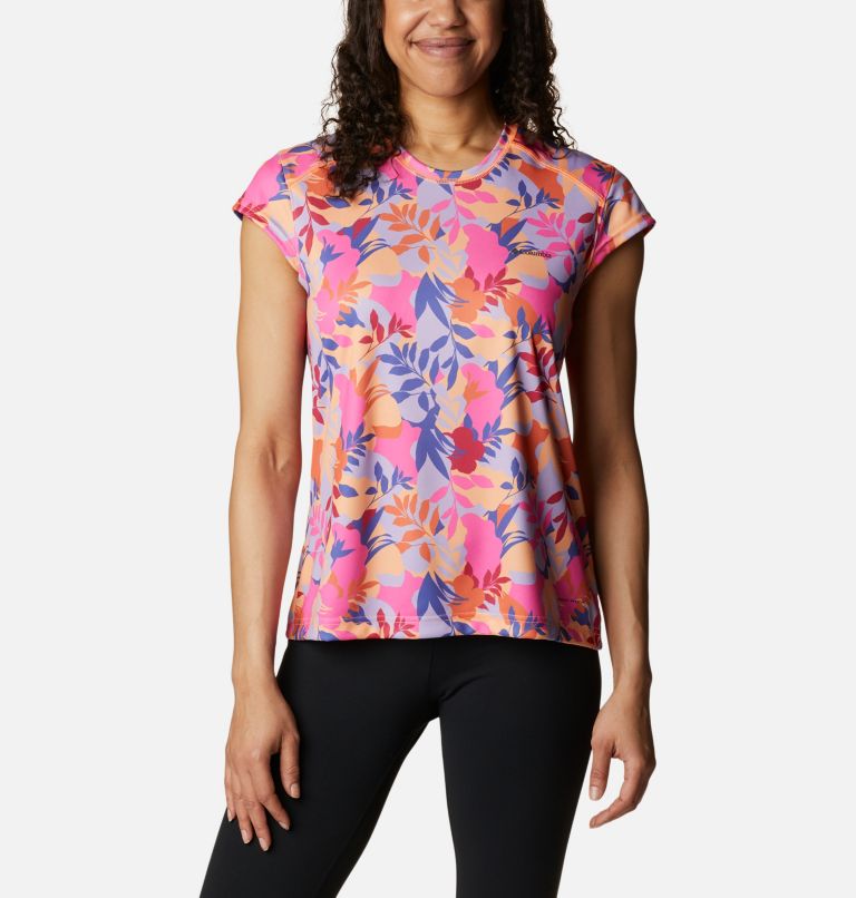 Thumbnail: Women's Summerdry Printed Shirt, Color: Wild Geranium, Floriated, image 1