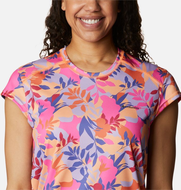Women's Summerdry Printed Shirt - Plus Size, Color: Wild Geranium, Floriated, image 4