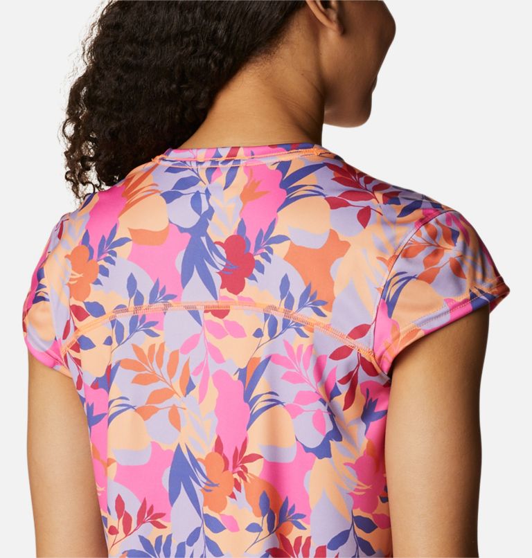 Thumbnail: Women's Summerdry Printed Shirt - Plus Size, Color: Wild Geranium, Floriated, image 5