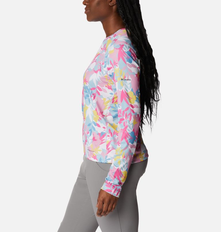 Thumbnail: Women's Summerdry Long Sleeve Printed Shirt, Color: White, Floriated, image 3