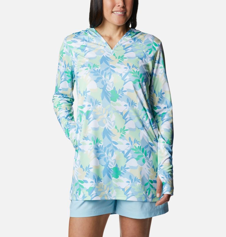Women's Summerdry Coverup Printed Tunic, Color: Key West, Floriated, image 1